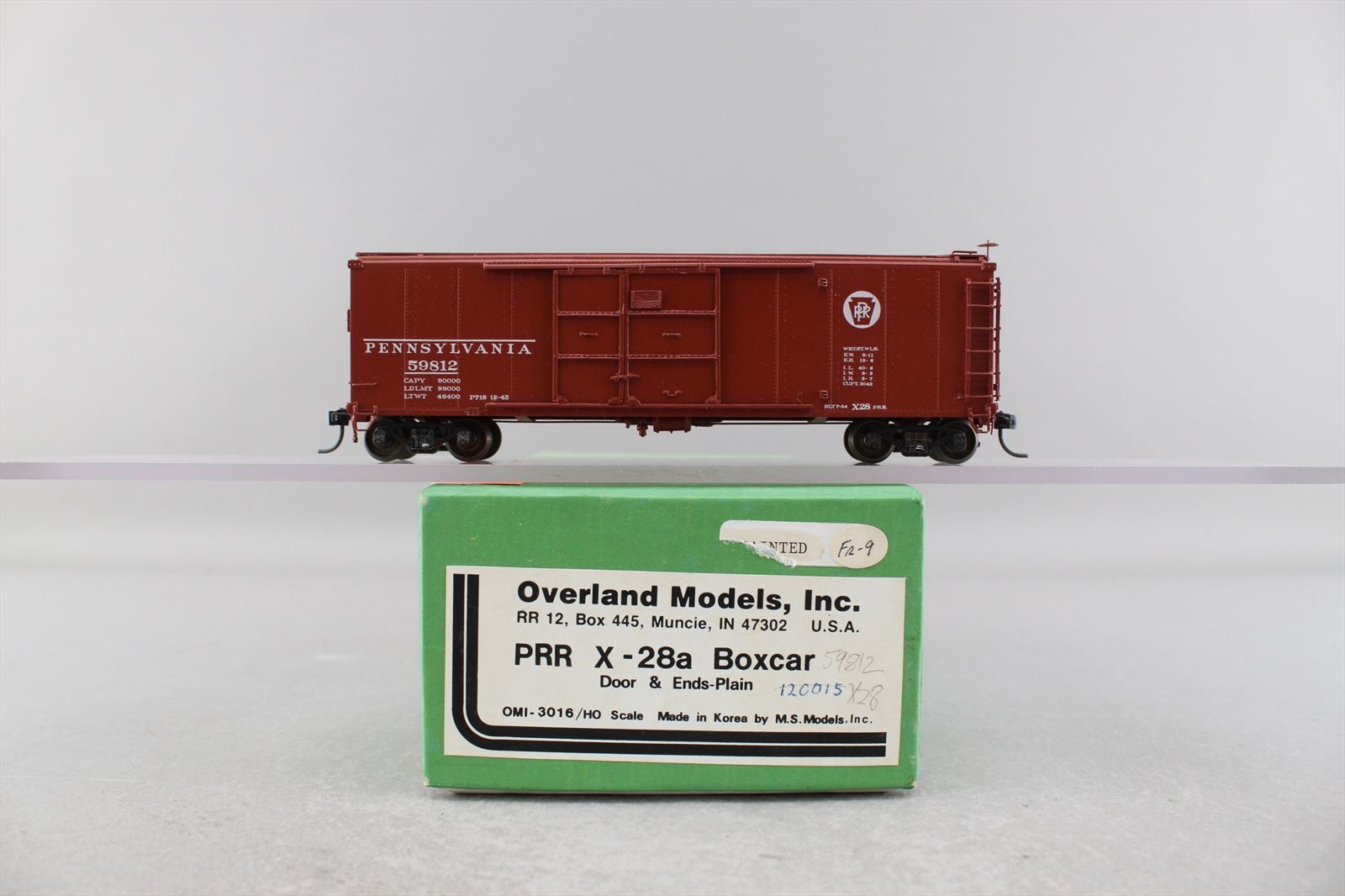 HO Brass Model - OMI 3016 PRR Pennsylvania X-28a Boxcar Box Car #59812 ...