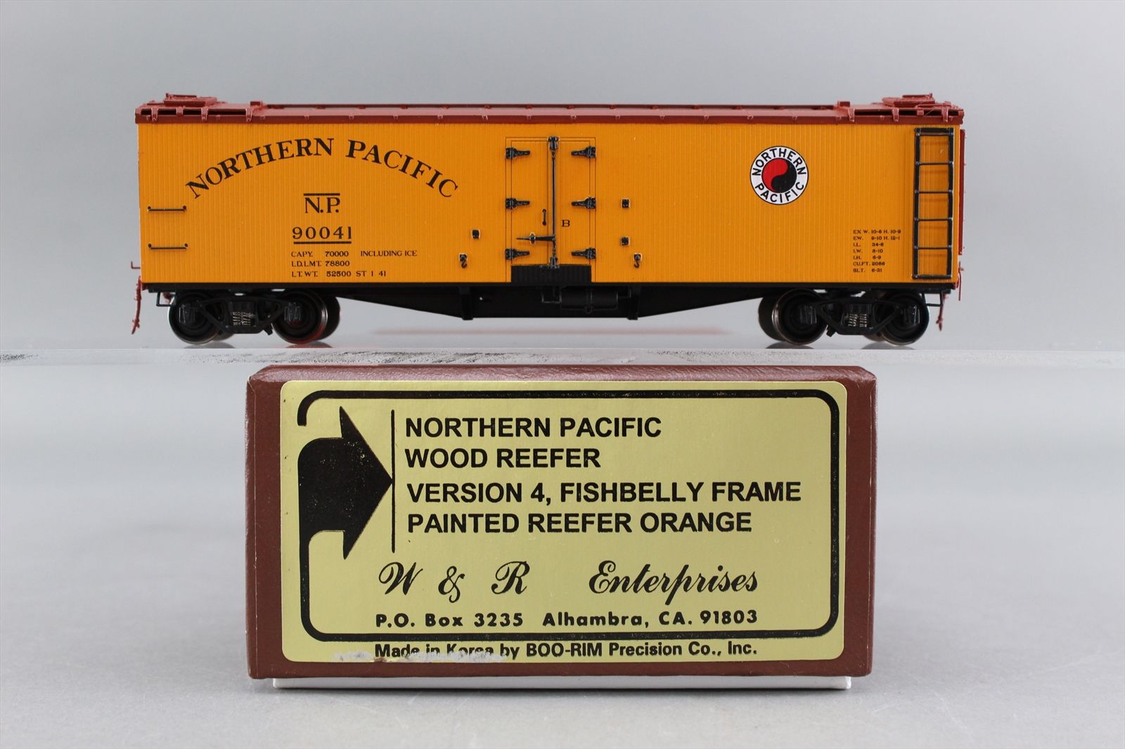 HO Brass Model - W&R Version 4 NP Northern Pacific Reefer Orange #90041 ...