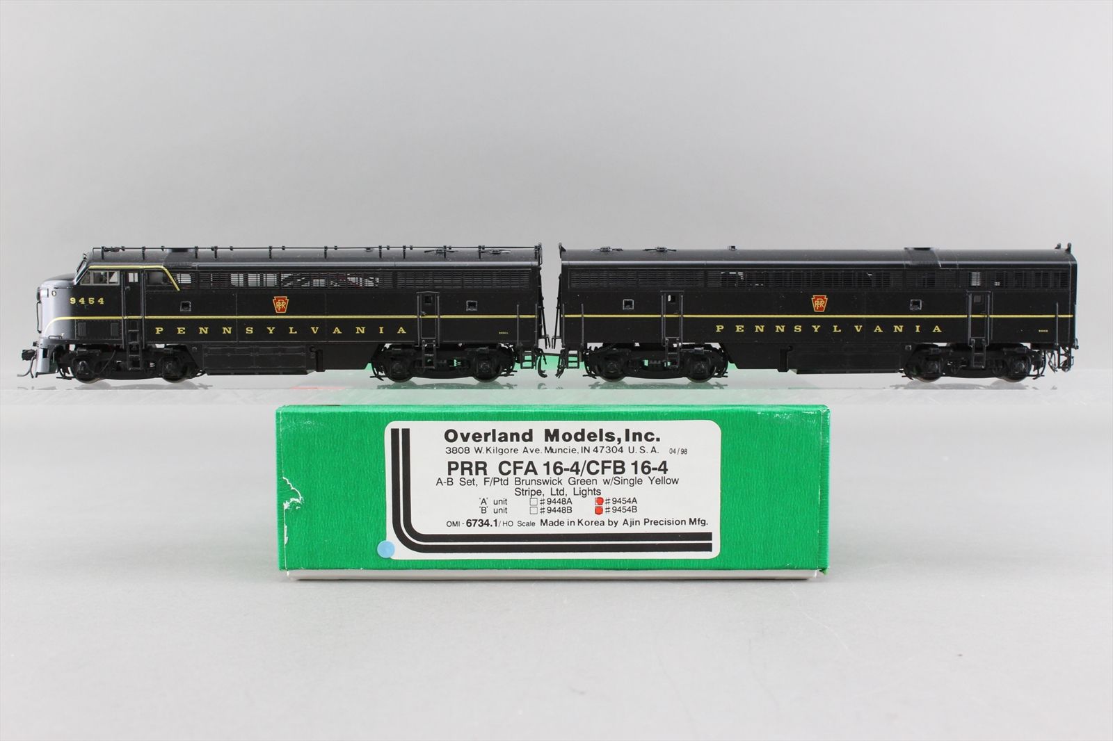 HO Brass Model - OMI 6734.1 PRR Pennsylvania CFA 16-4 CFB A6-4 A-B Set ...