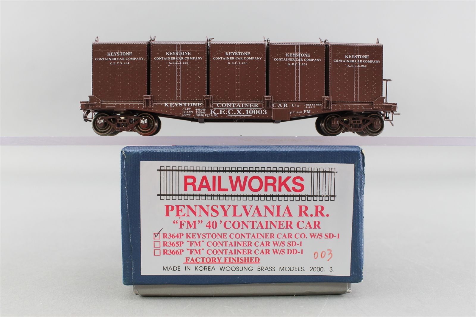 HO Brass Model - Railworks R364P PRR Pennsylvania KECX Keystone FM 40 ...