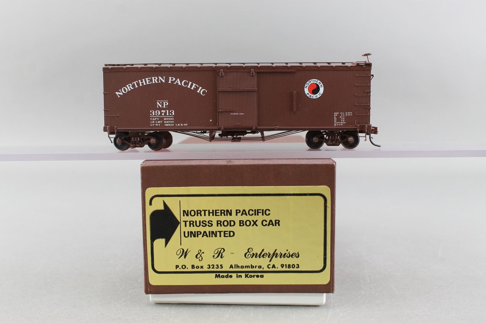 HO Brass Model - W&R NP Northern Pacific Truss Rod Boxcar Box Car ...