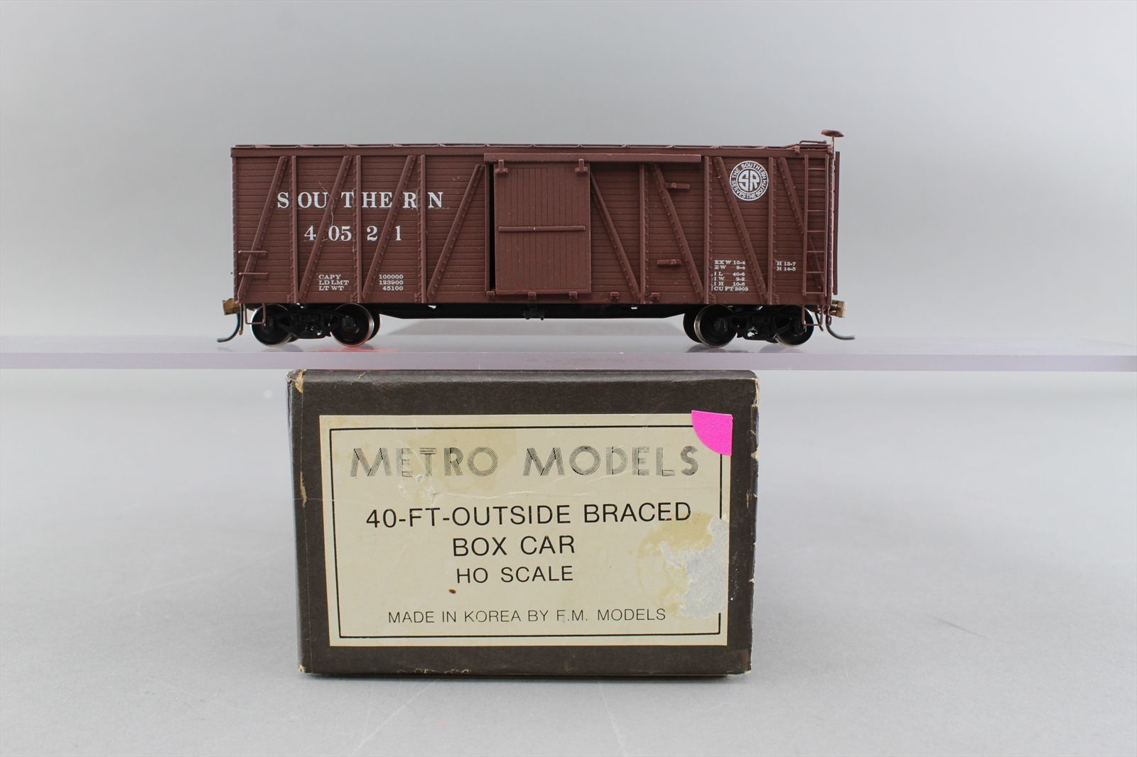 HO Brass Model - Metro SOU Southern 40' Outside Braced Boxcar Box Car ...