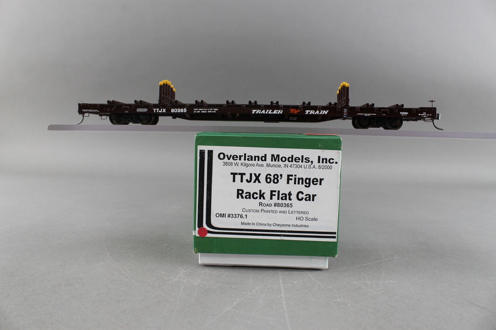 HO Brass Model - OMI 3376.1 TTJX Trailer Train Finger Rack Flatcar ...