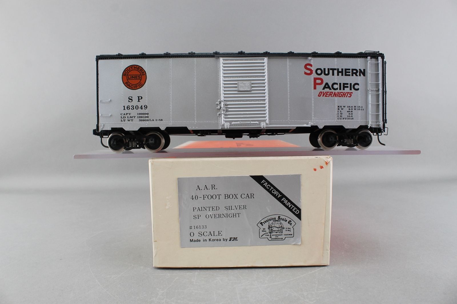 O Brass Model - PSC 16133 SP Southern Pacific AAR 40' Boxcar Silver ...
