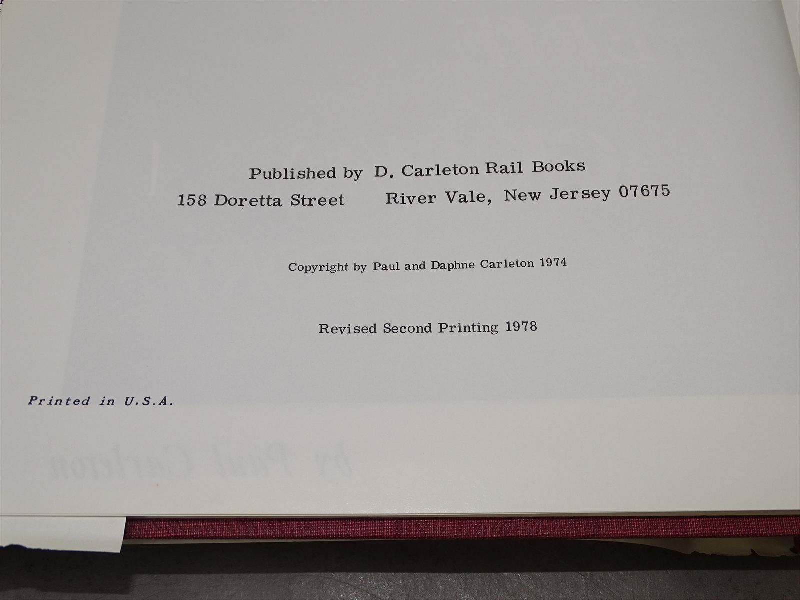 Railroad Book - The Erie Lackawanna Story - Paul Carleton - 479 Pages