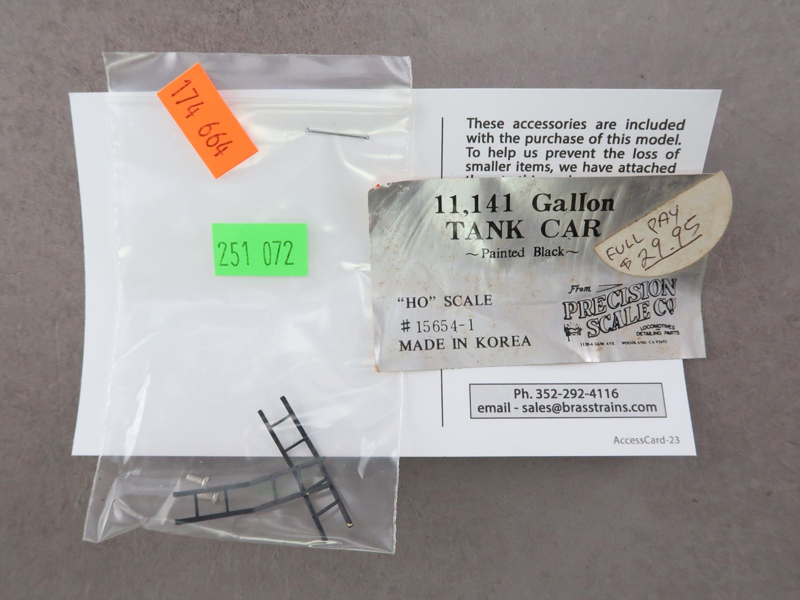 HO Brass Model - PSC 15654-1 11141 Gallon Tank Car - F/P - 1988 Run ...