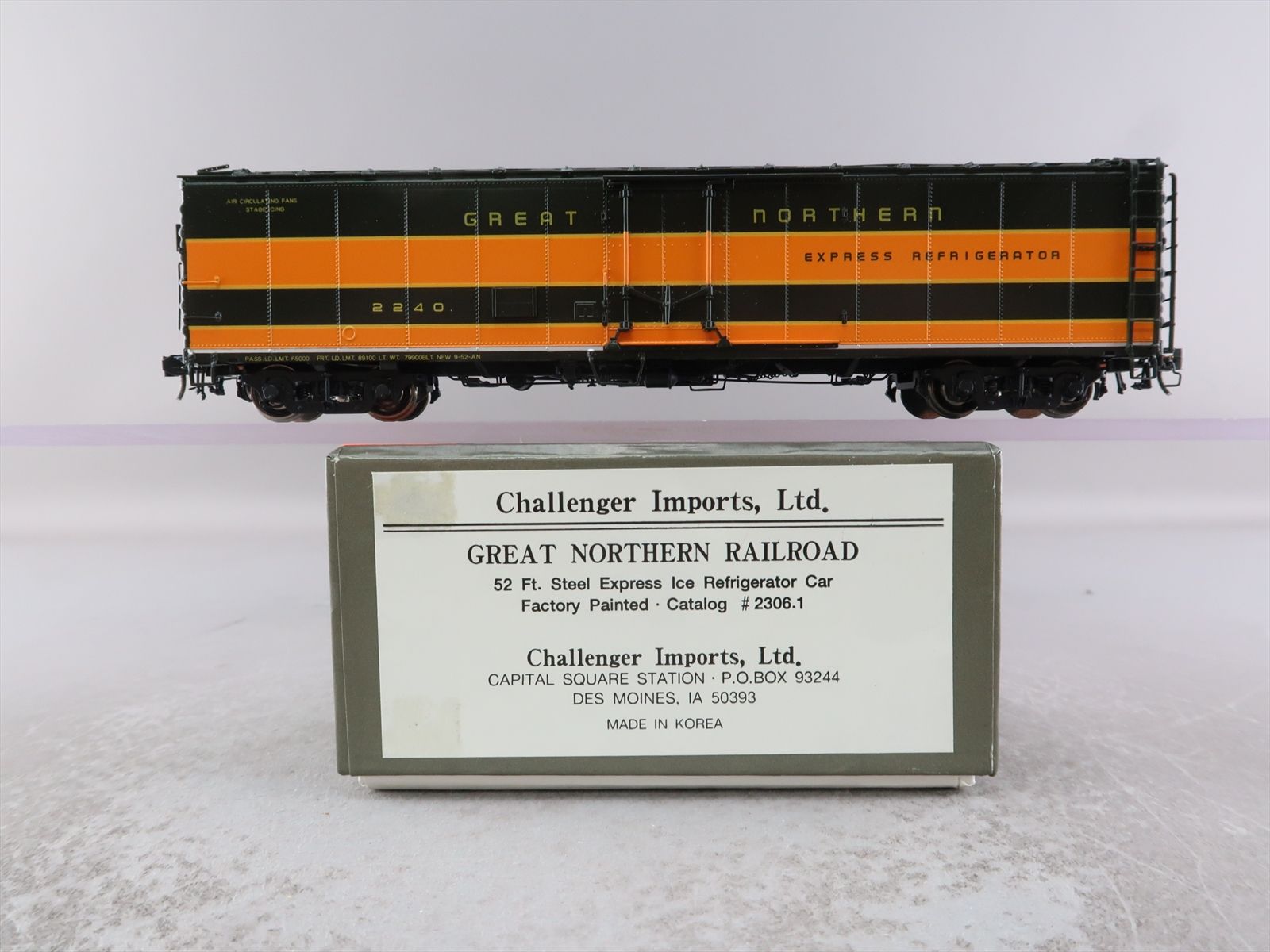 HO Brass Model - CIL 2306.1 GN Great Northern 52' Steel Express Ice ...
