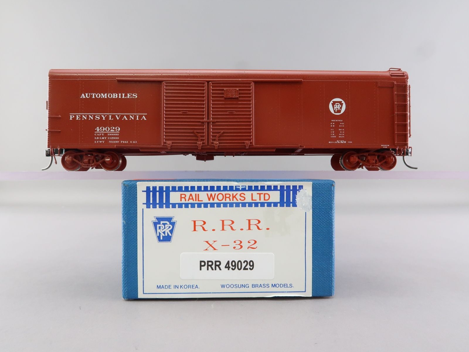 HO Brass Model - Railworks R-157 PRR Pennsylvania X-32 50' Boxcar ...