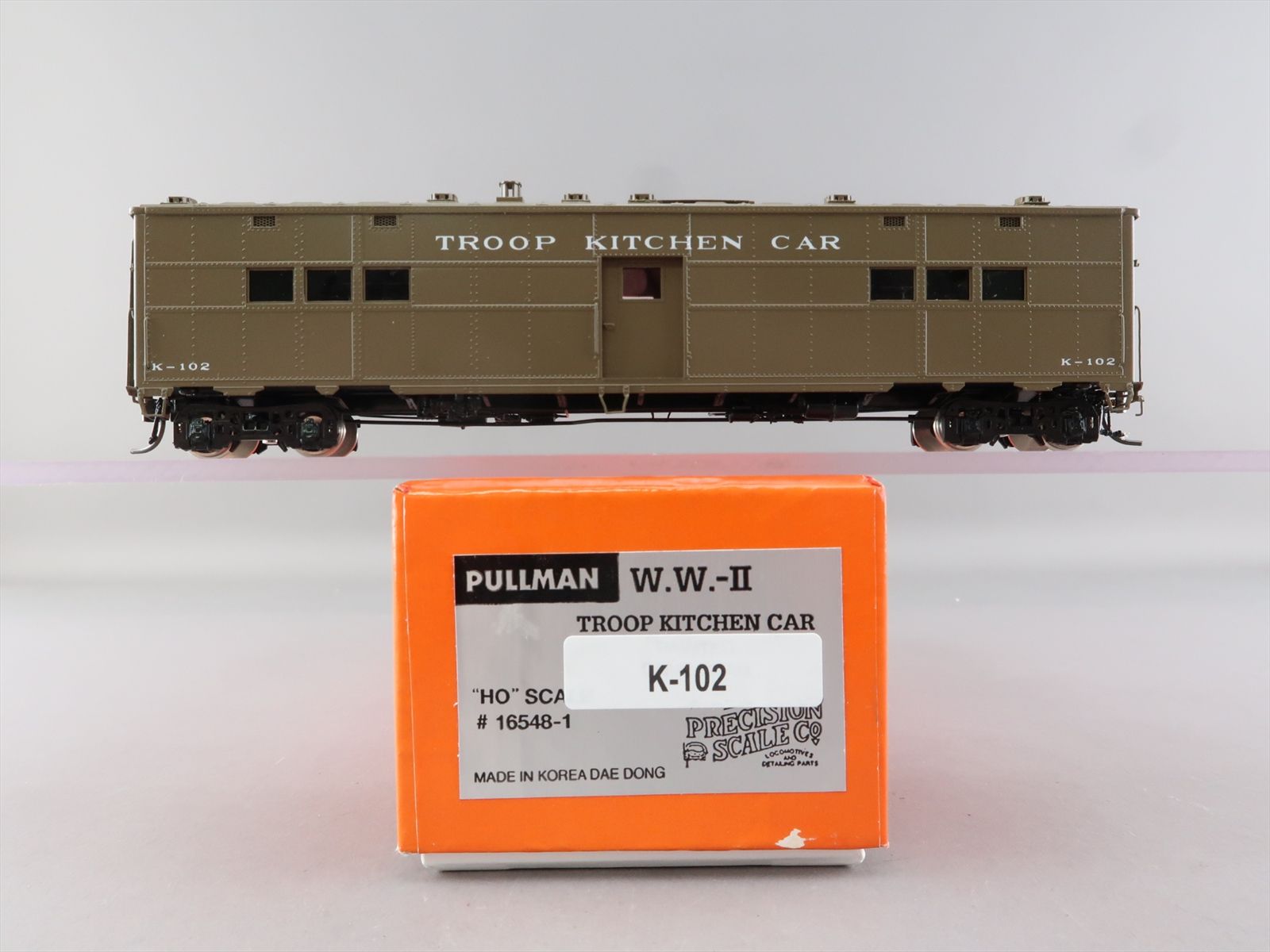 HO Brass Model - PSC 16548-1 WWII World War II Troop Kitchen Car #K-102 ...