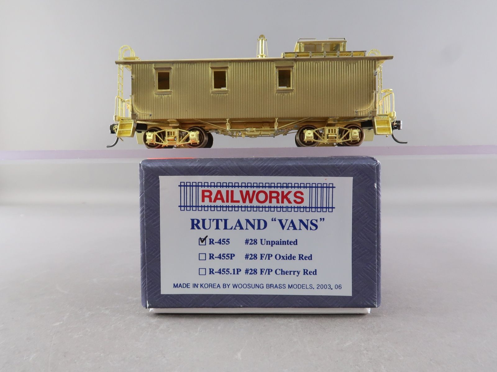 HO Brass Model - Railworks RUT Rutland Vans Caboose #28 - Unpainted ...