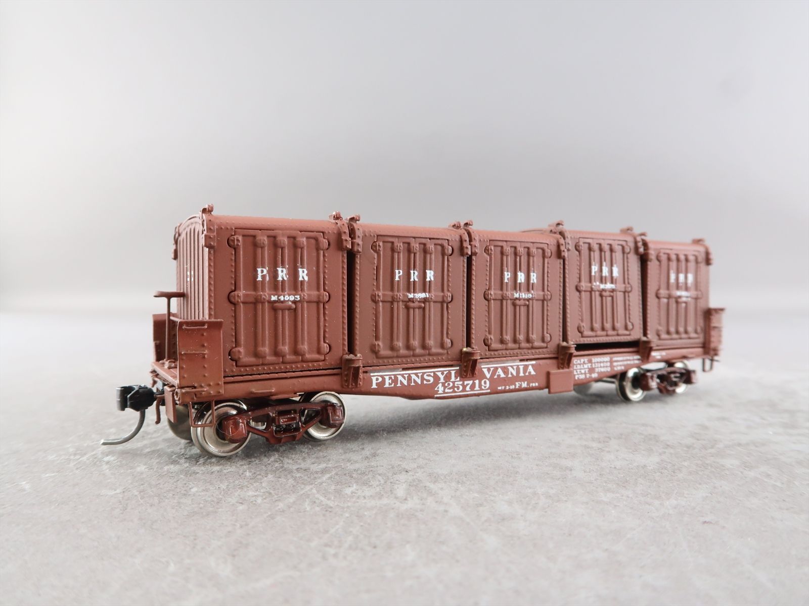 HO Brass Model - Railworks PRR Pennsylvania FM Container Car w/ 5 DD1A ...