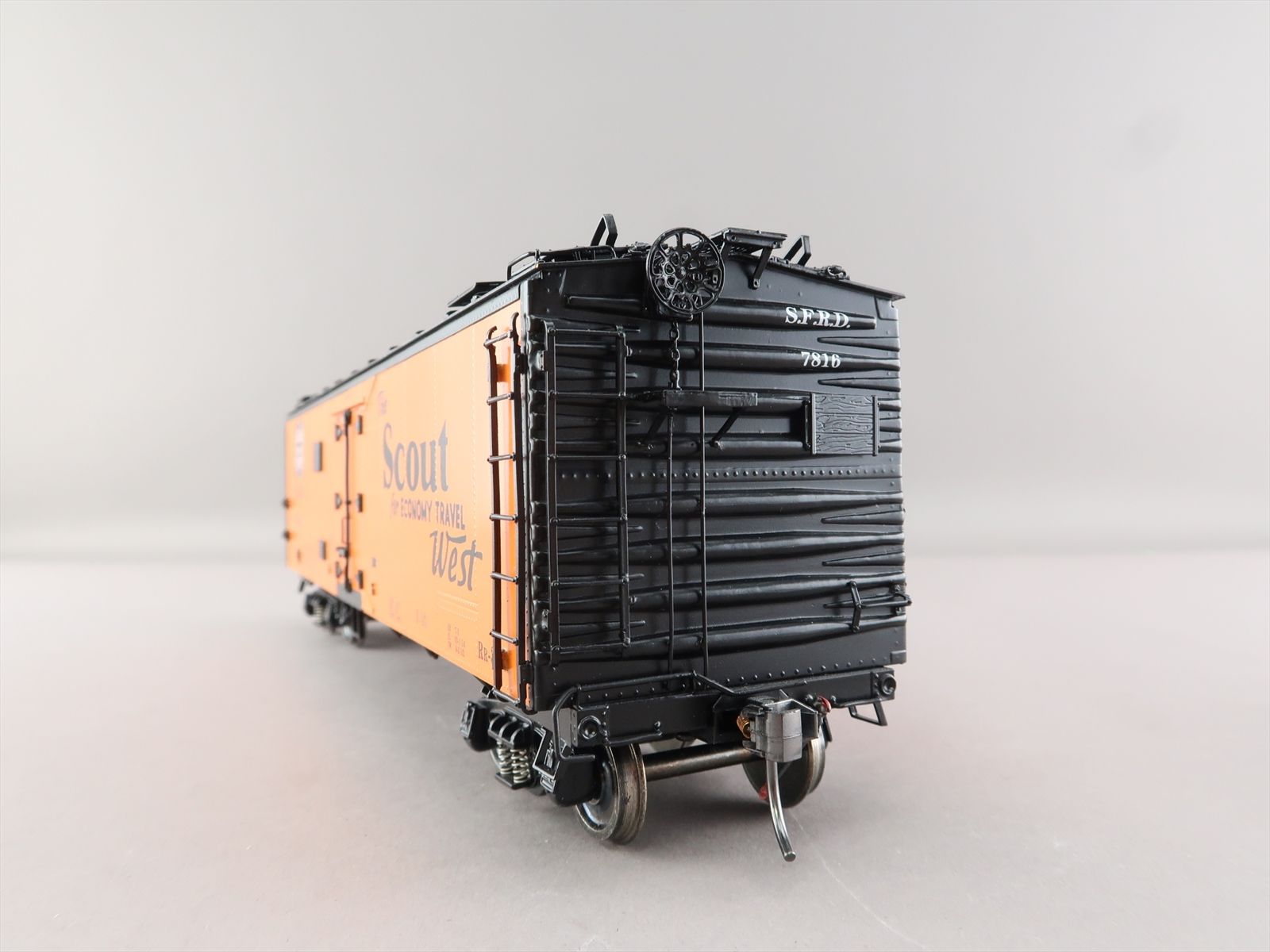 O Brass Model - PRB Pecos River 4334B AT&SF Rr-36 Santa Fe Steel Reefer ...