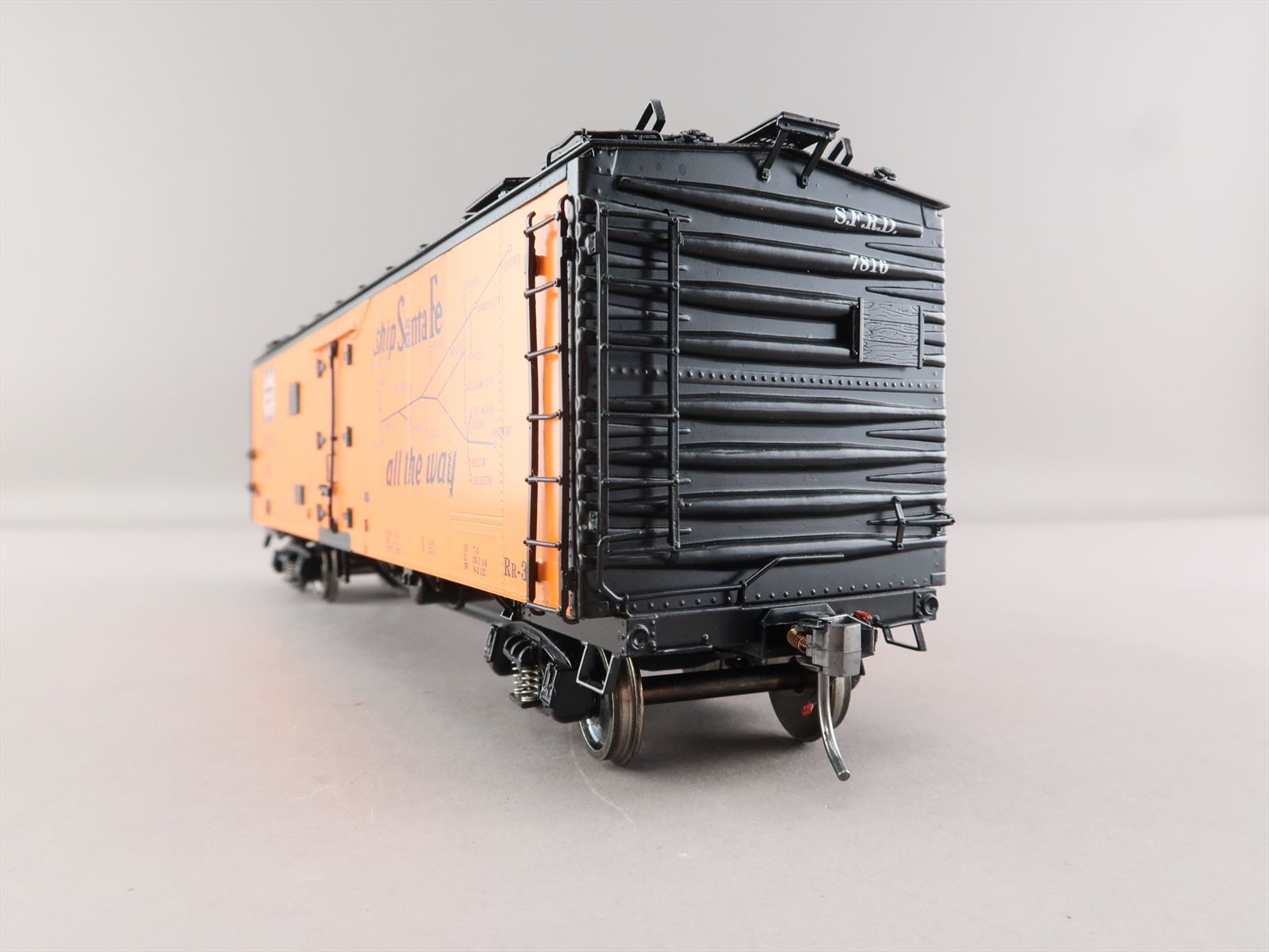 O Brass Model - PRB Pecos River 4334B AT&SF Rr-36 Santa Fe Steel Reefer ...