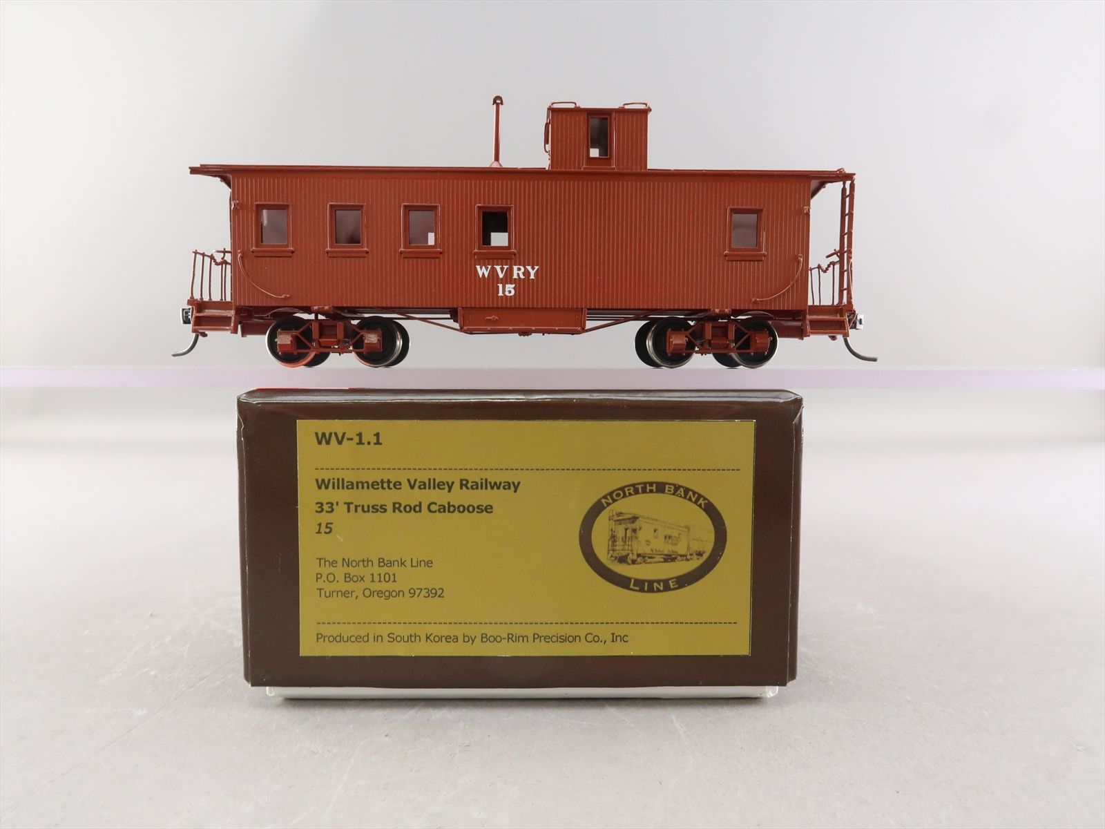 HO Brass Model - NBL WV-1.1 WV Willamette Valley 33' Truss Rod Caboose ...