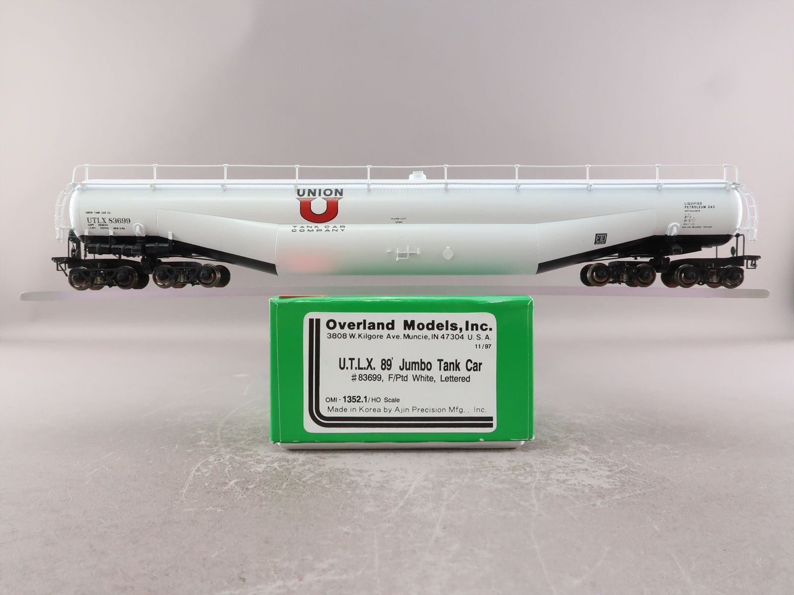 HO Brass Model - OMI 1352.1 UTLX Union 89' Jumbo Tank Car #83699 - F/P ...