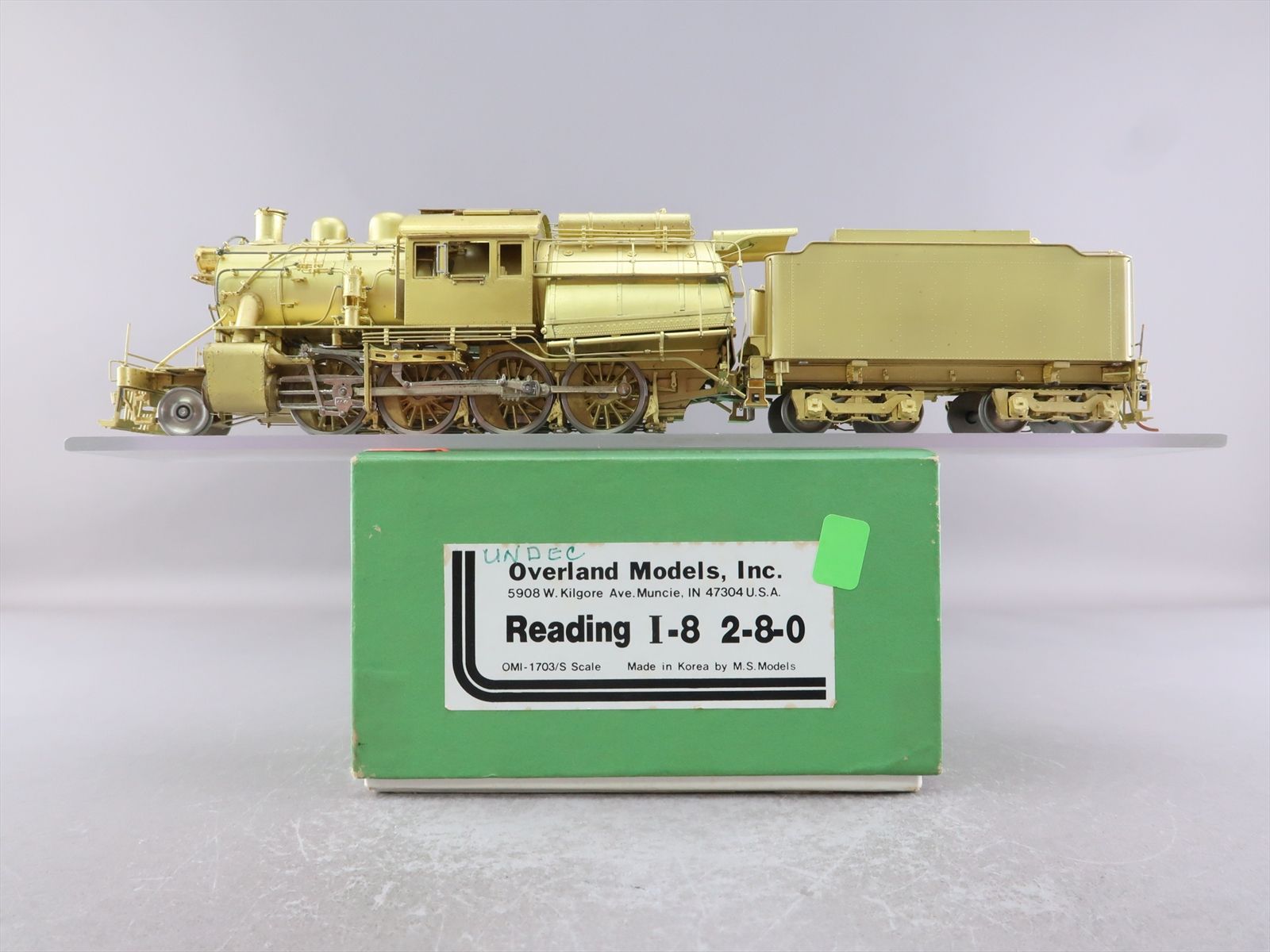 S Brass Model - OMI 1703 Reading I-8 2-8-0 - Unpainted - 1988 Run - MS ...