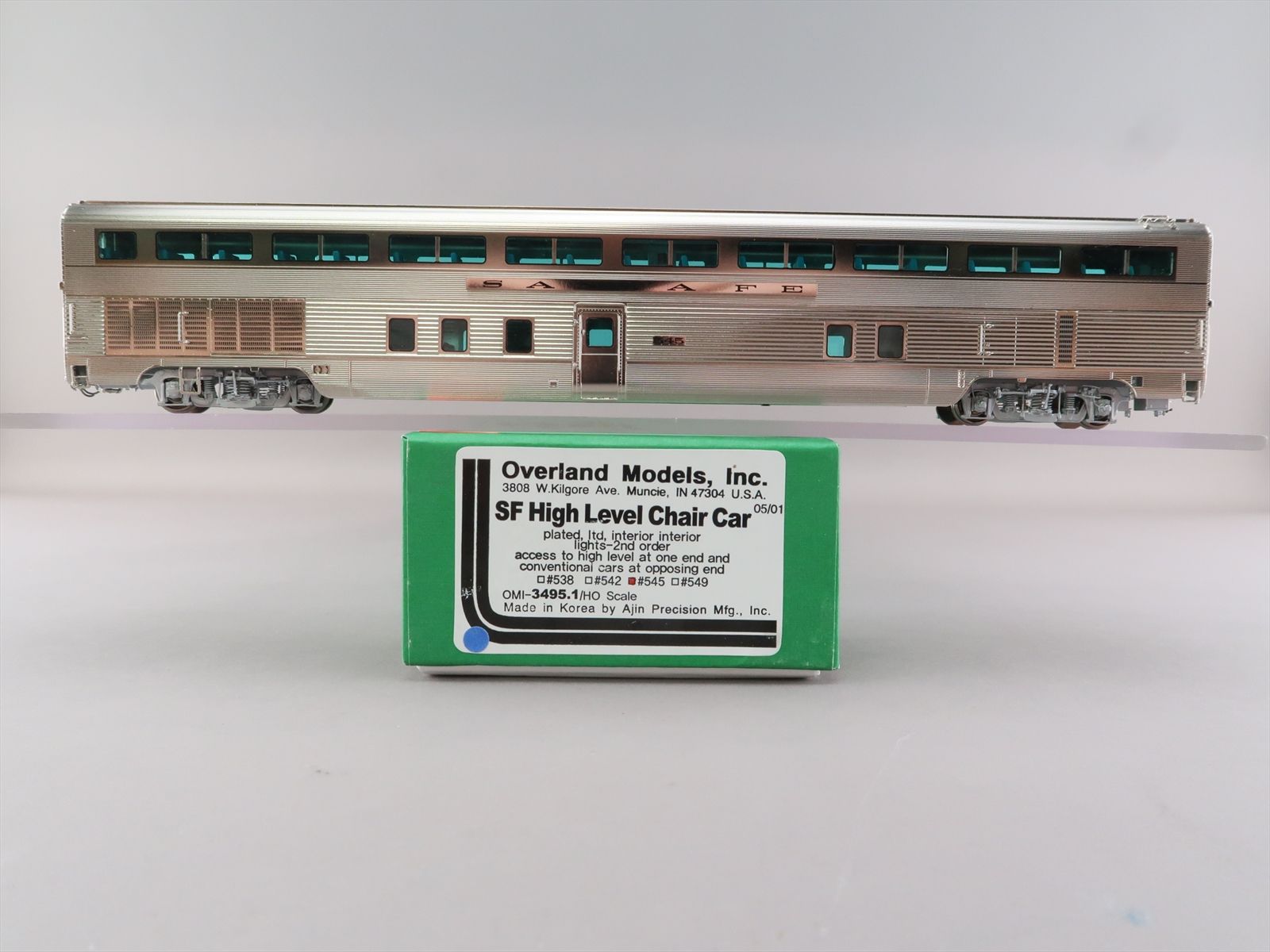 HO Brass Model - OMI 3495.1 SF Santa Fe Transition High Level Chair Car ...