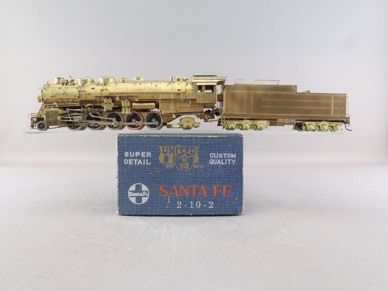 HO Brass Model - PFM AT&SF Santa Fe 2-10-2 - Unpainted - Early Run - United