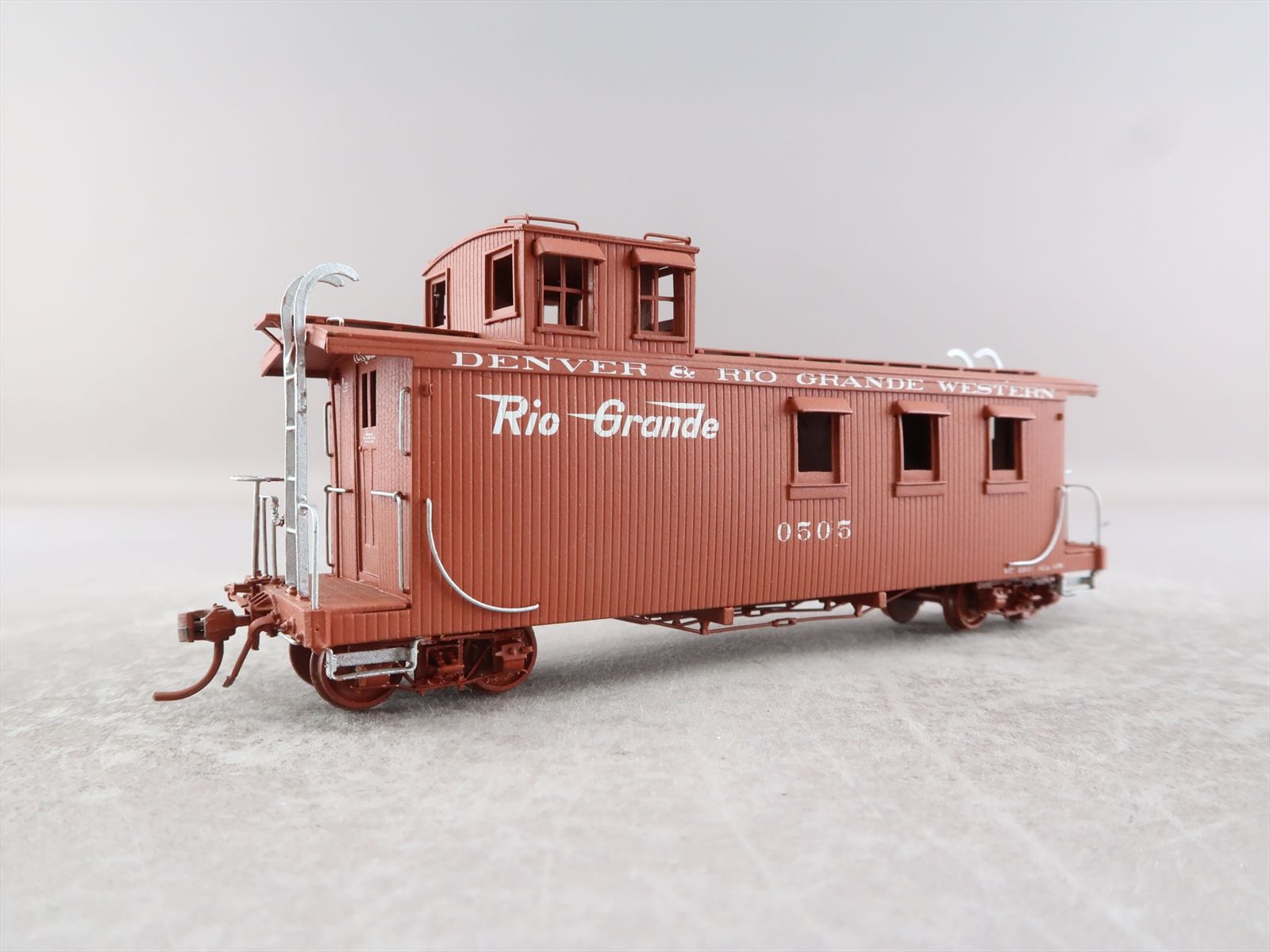 Sn3 Brass Model - PBL D&RGW Rio Grande Long Caboose Peaked Roof Single ...