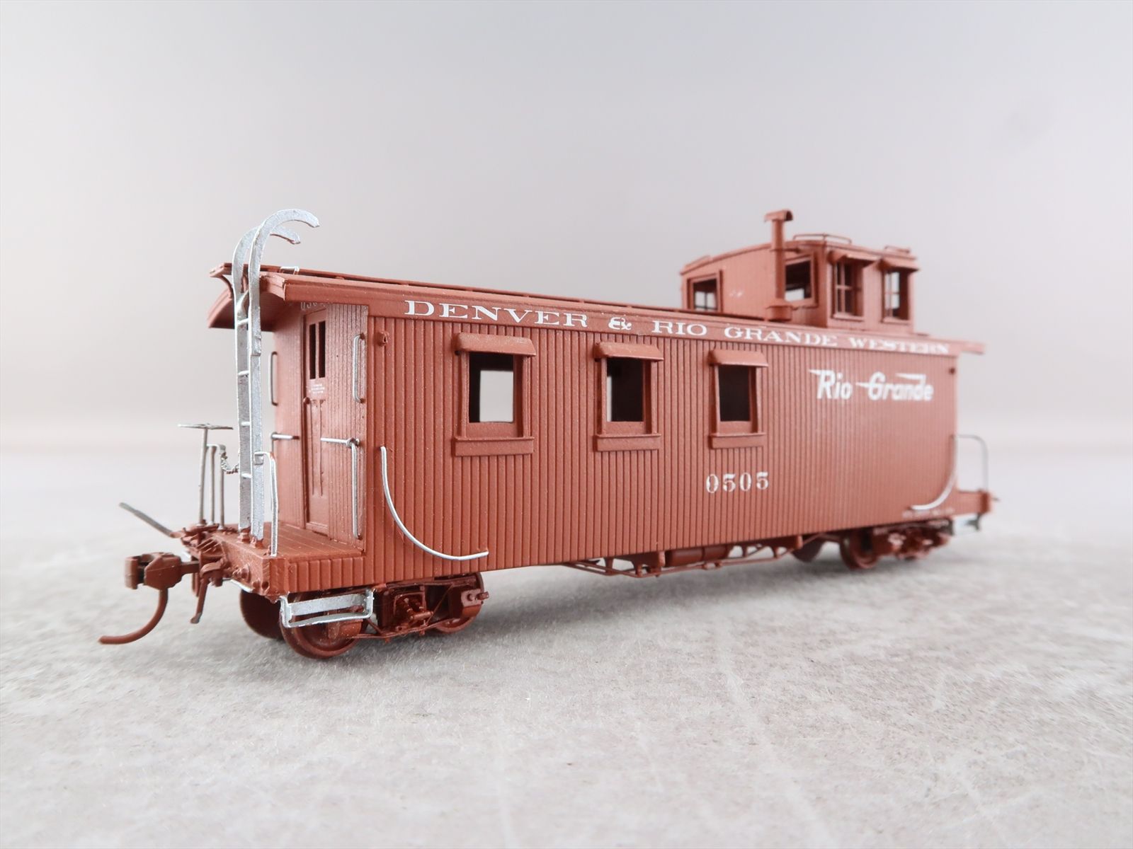 Sn3 Brass Model - PBL D&RGW Rio Grande Long Caboose Peaked Roof Single ...