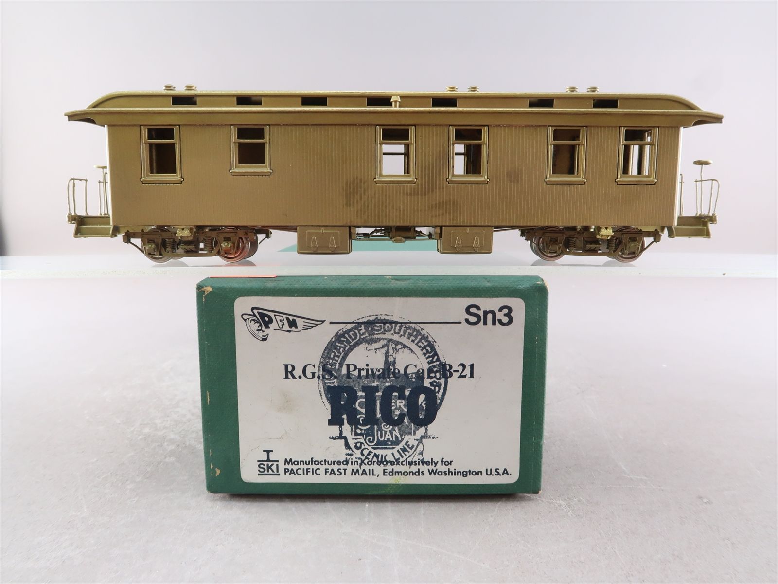 Sn3 Brass Model - PFM RGS Rio Grande Southern Private Car B-21 Rico San ...