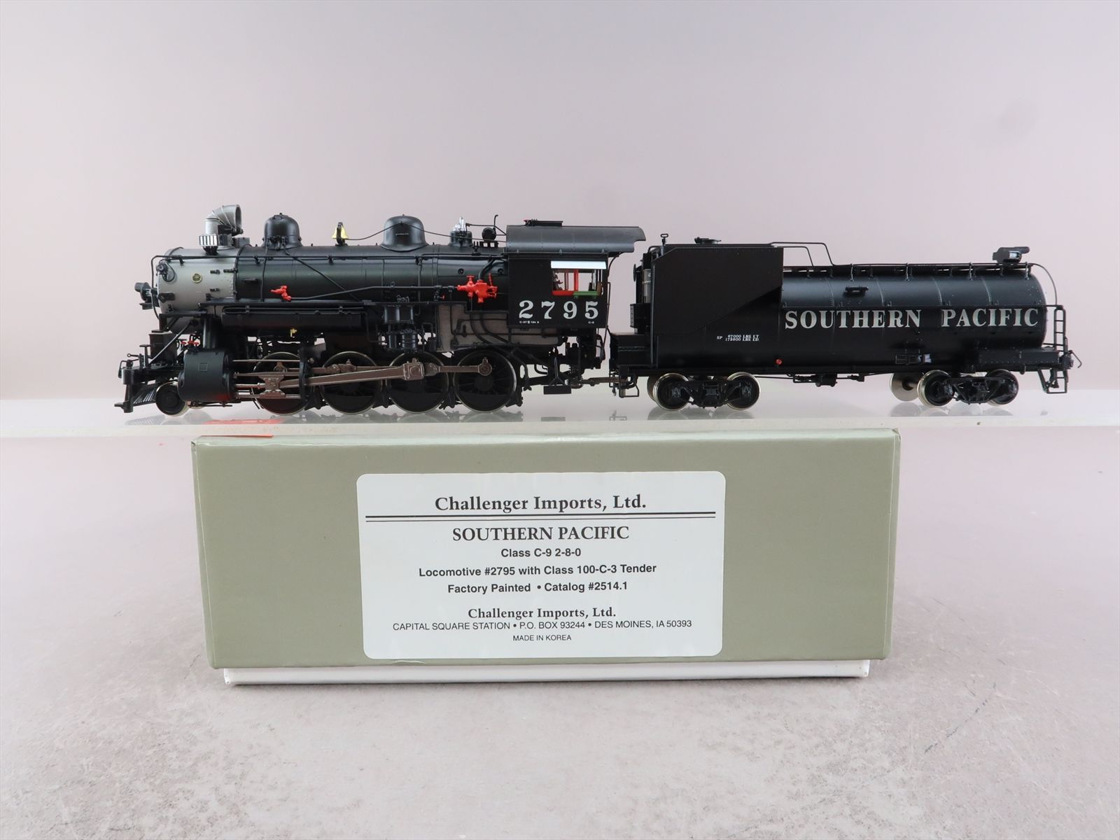 HO Brass Model - CIL 2514.1 SP Southern Pacific C-9 2-8-0 #2795 - F/P ...