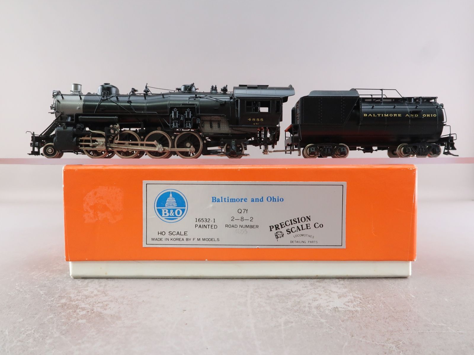 HO Brass Model - PSC 16532-1 B&O Baltimore & Ohio Q-7f 2-8-2 #4855 - F ...