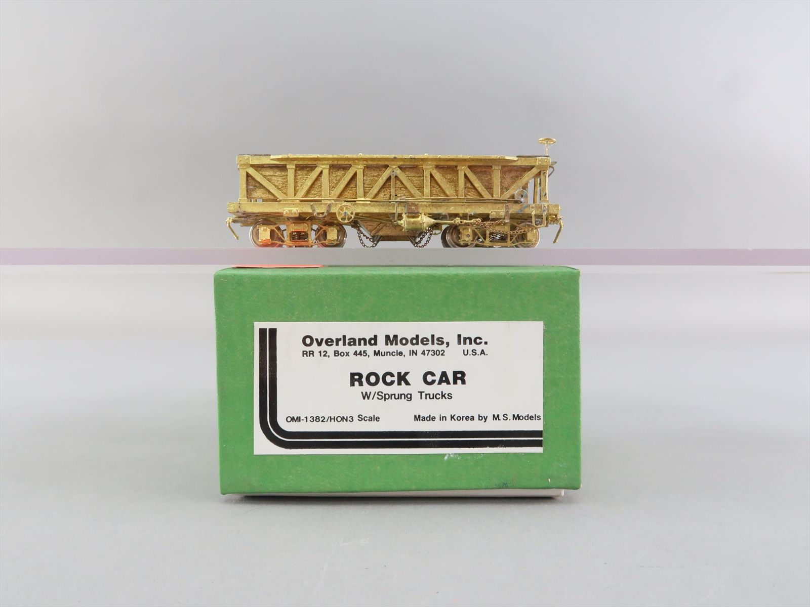HOn3 Brass Model - OMI 1382 Rock Car w/ Sprung Trucks - Unpainted ...