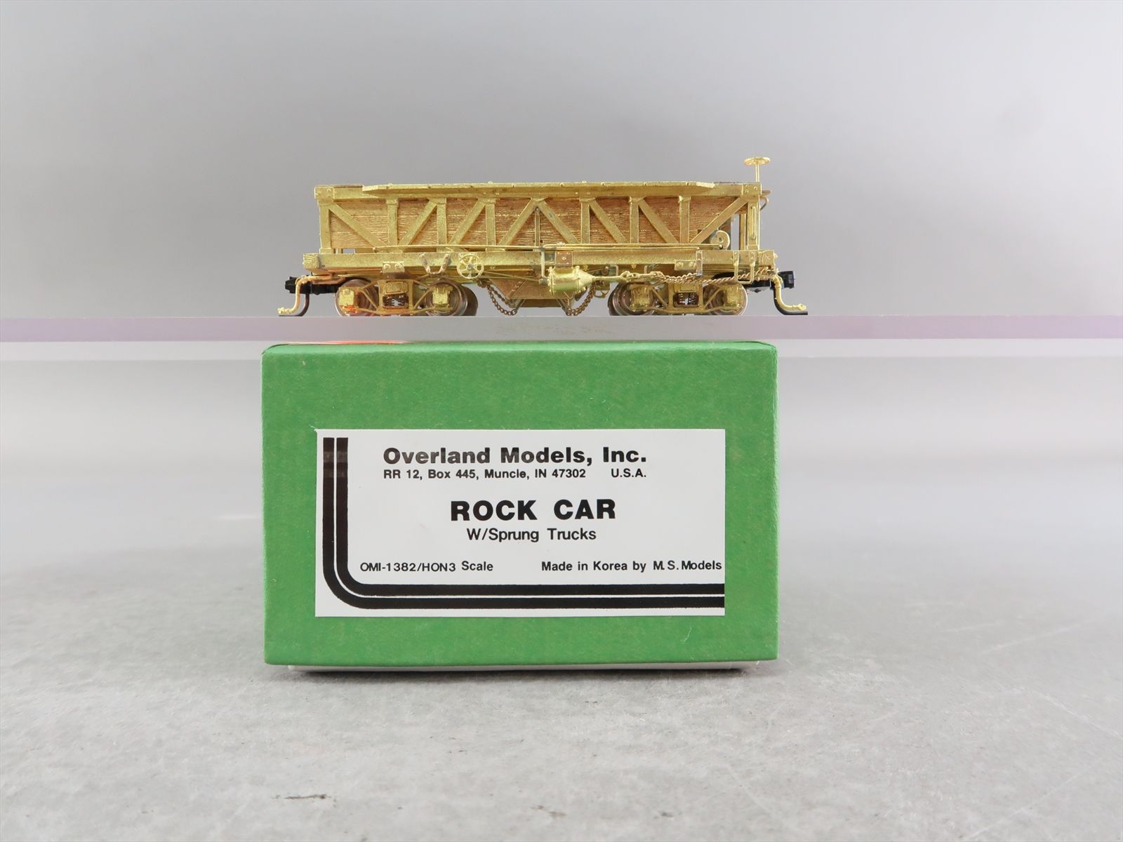 HOn3 Brass Model - OMI 1382 Rock Car w/ Sprung Trucks - Unpainted ...