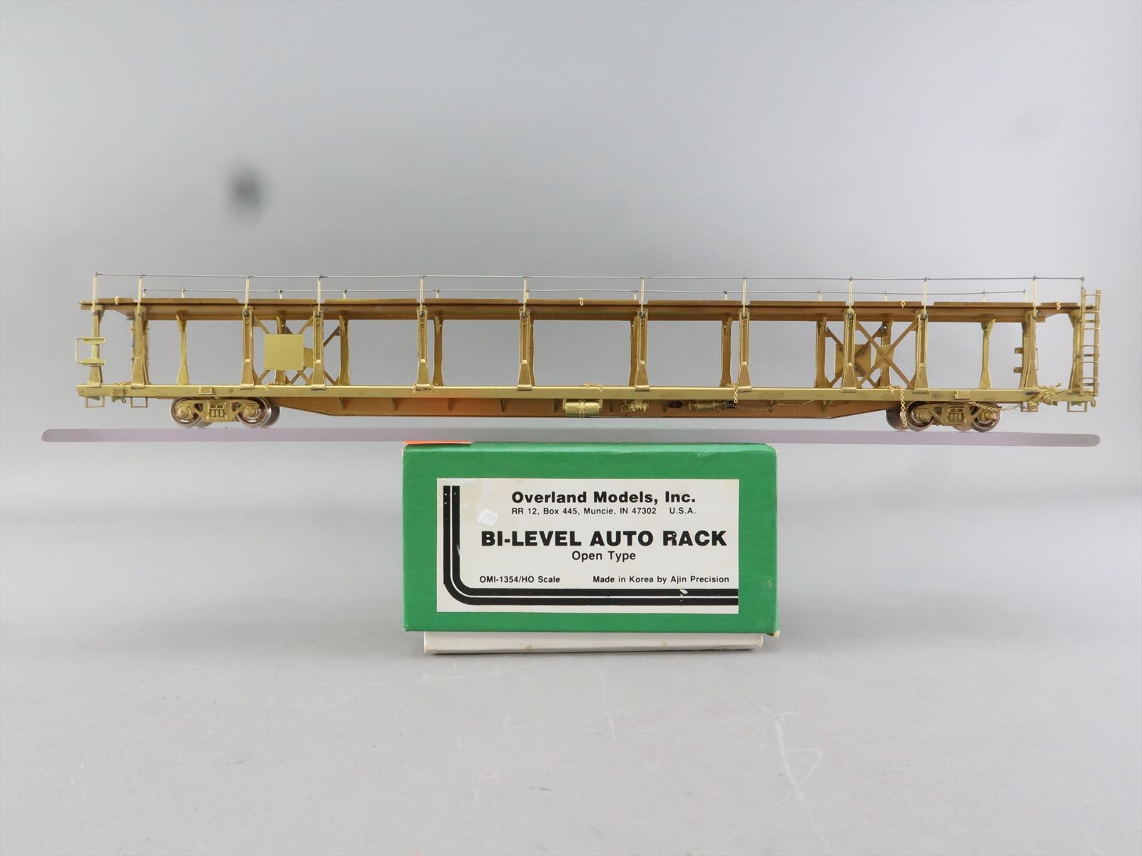 HO Brass Model - OMI 1354 Bi-Level Auto Rack Open Type - Unpainted ...