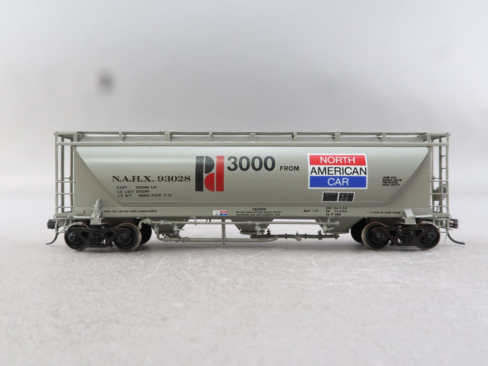 HO Brass Model - OMI 3001 NAHX Pd 3000 Covered Hopper #93028 - Custom ...