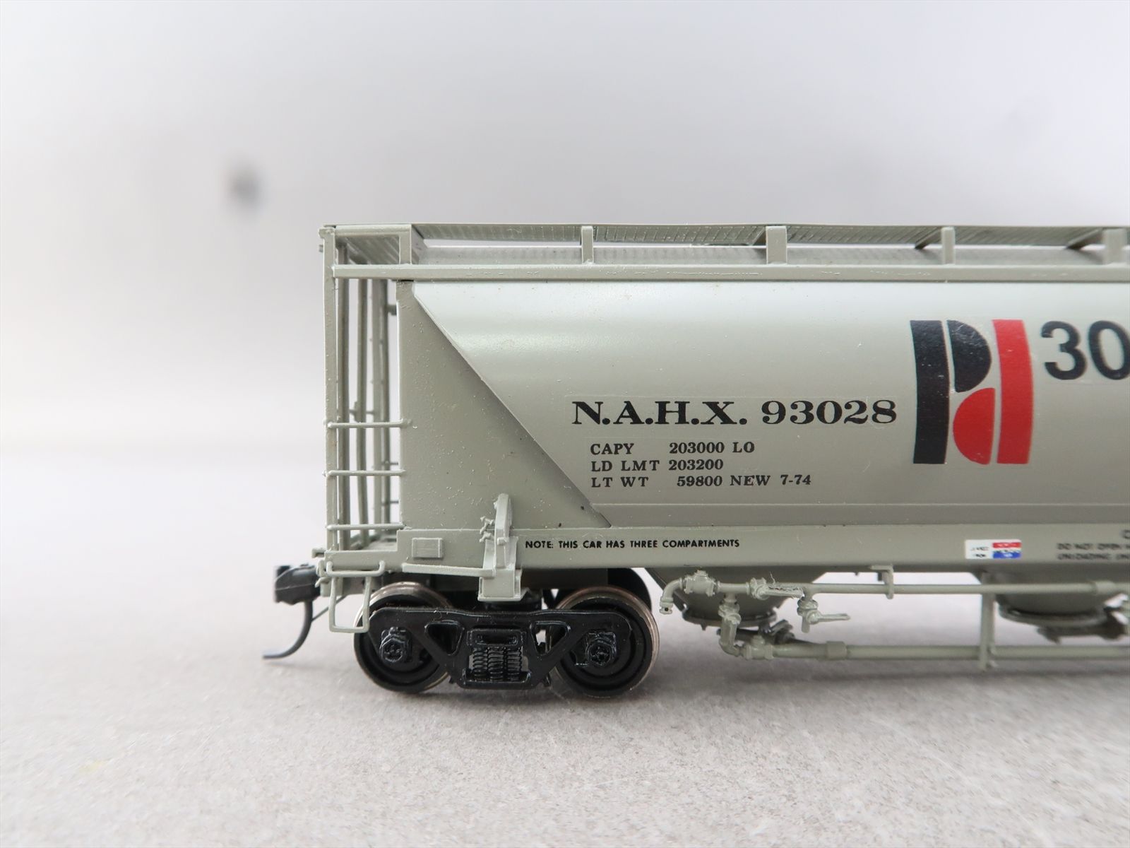 HO Brass Model - OMI 3001 NAHX Pd 3000 Covered Hopper #93028 - Custom ...