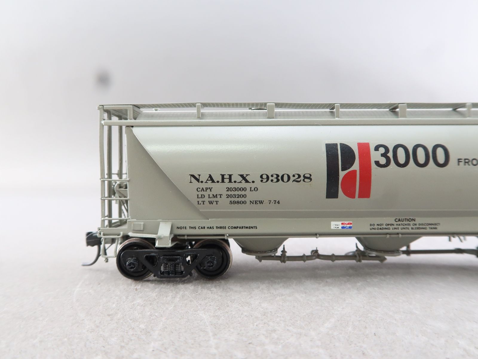 HO Brass Model - OMI 3001 NAHX Pd 3000 Covered Hopper #93028 - Custom ...