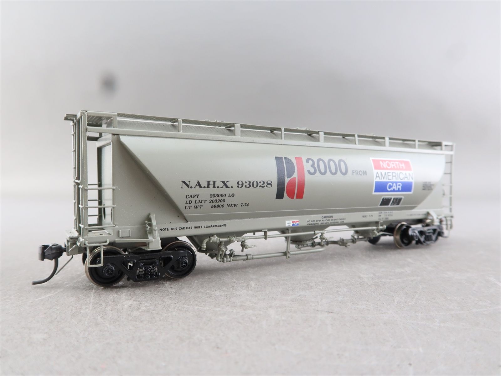 HO Brass Model - OMI 3001 NAHX Pd 3000 Covered Hopper #93028 - Custom ...