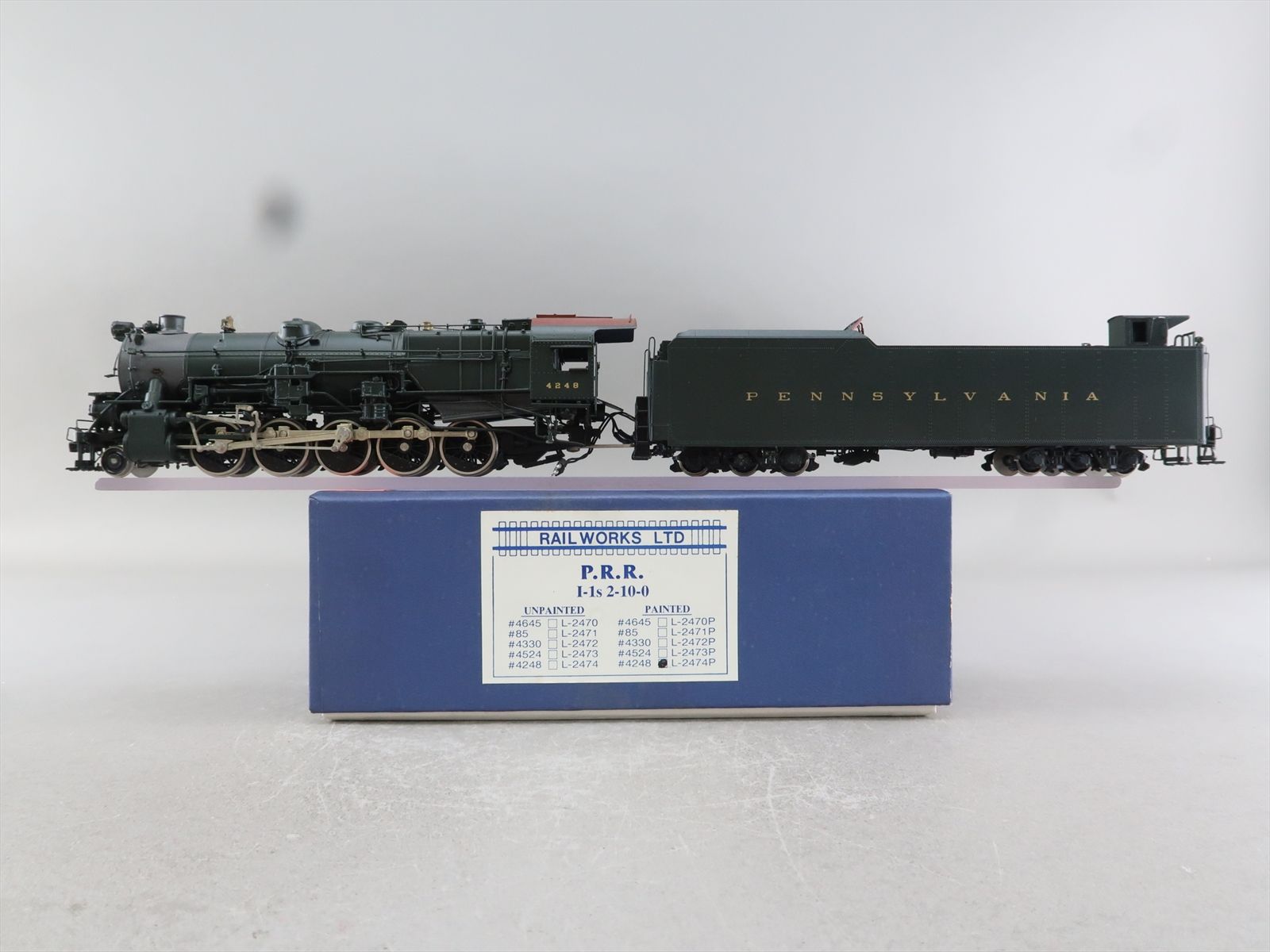 HO Brass Model - Railworks L-2474P PRR Pennsylvania I-1s 2-10-0 #4248 ...