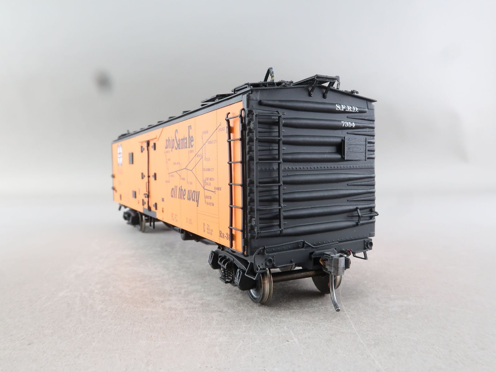 O Brass Model - PRB Pecos River 4333B AT&SF Rr-35 Santa Fe Steel Reefer ...