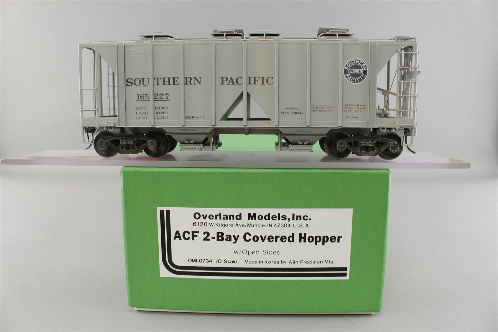 O Brass Model - OMI 0734 SP Southern Pacific ACF 2-Bay Covered Hopper w ...