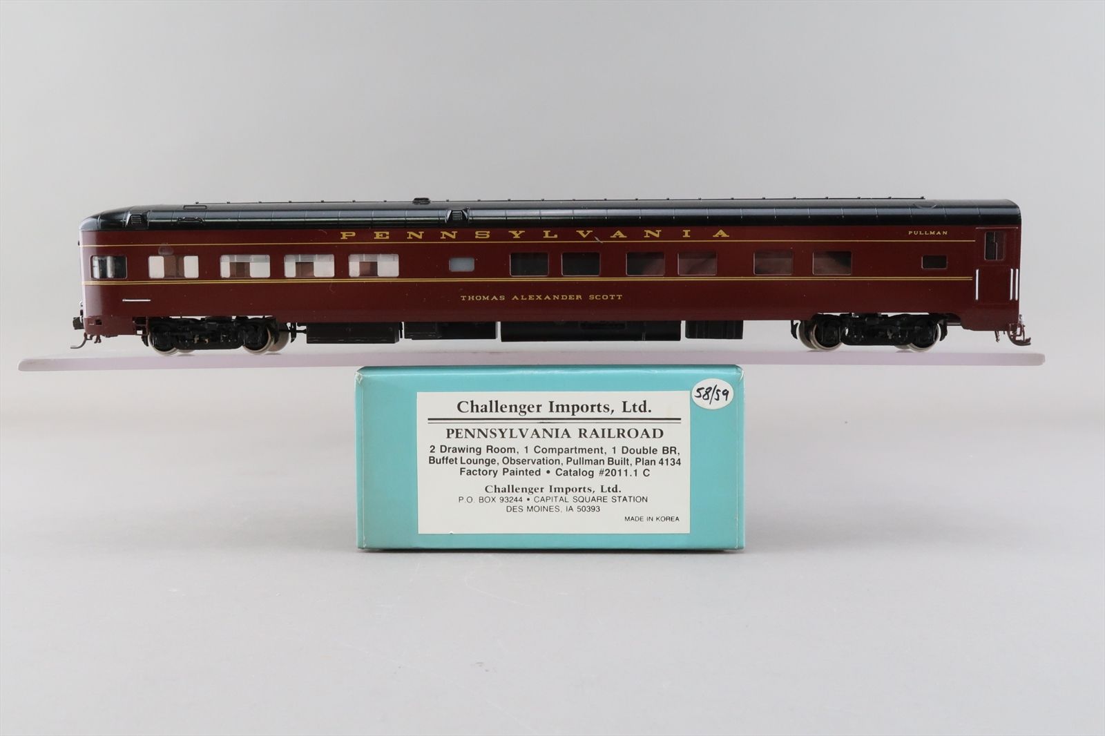 HO Brass Model - CIL 2011.1C PRR Pennsylvania Liberty Limited 2-1-1 ...