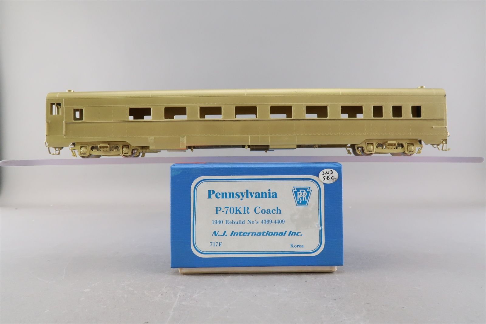 HO Brass Model - NJI / NJCB 717F PRR Pennsylvania P-70KR Coach 1940 ...