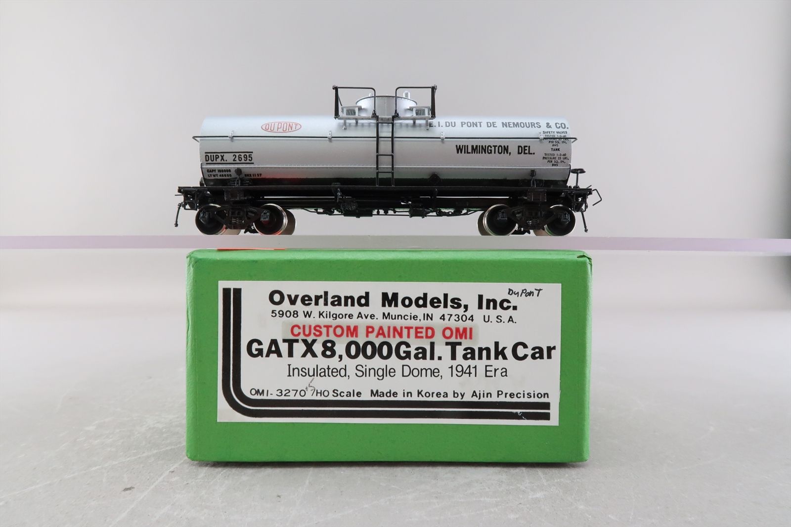HO Brass Model - OMI 3270.5 GATX DuPont 8000 Gallon Single Dome Tank ...