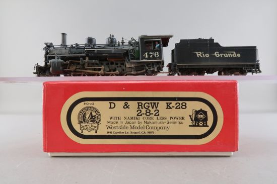 HOn3 Brass Model - WMC D&RGW Rio Grande K-28 2-8-2 #476