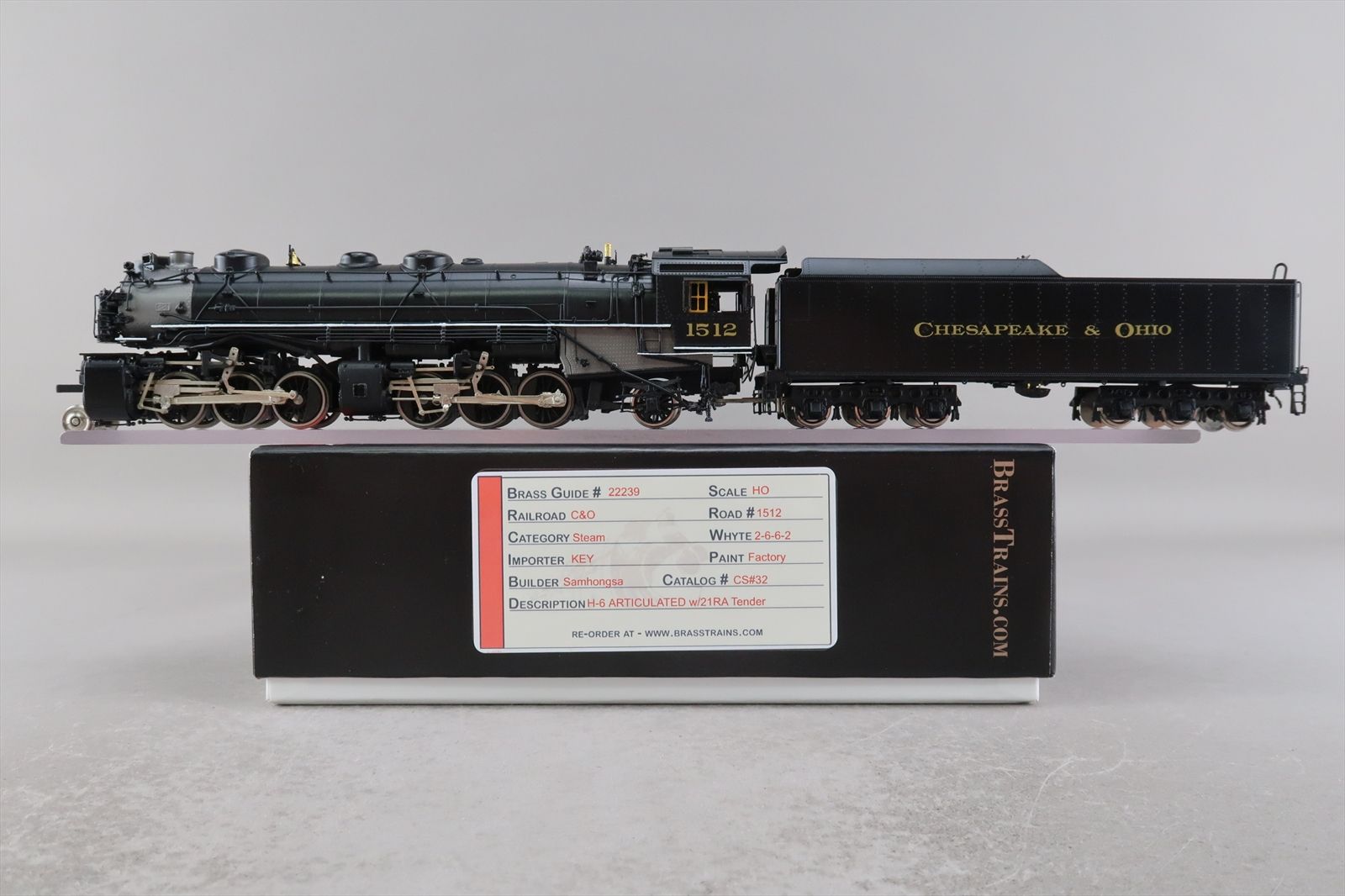 HO Brass Model - Key CS#32 C&O Chesapeake & Ohio 2-6-6-2 Mallet H-6 ...