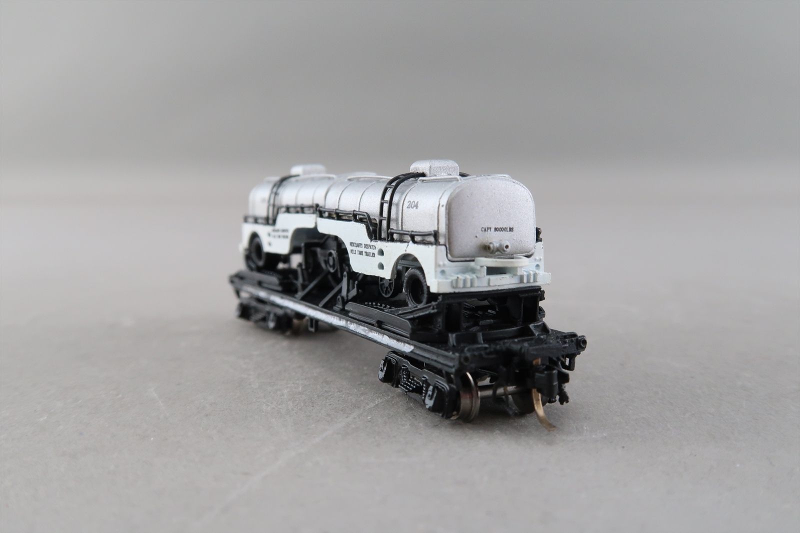 N Brass Model - OMI 2814.1 MDT Merchant's Despatch Flat Car with 2 Semi ...