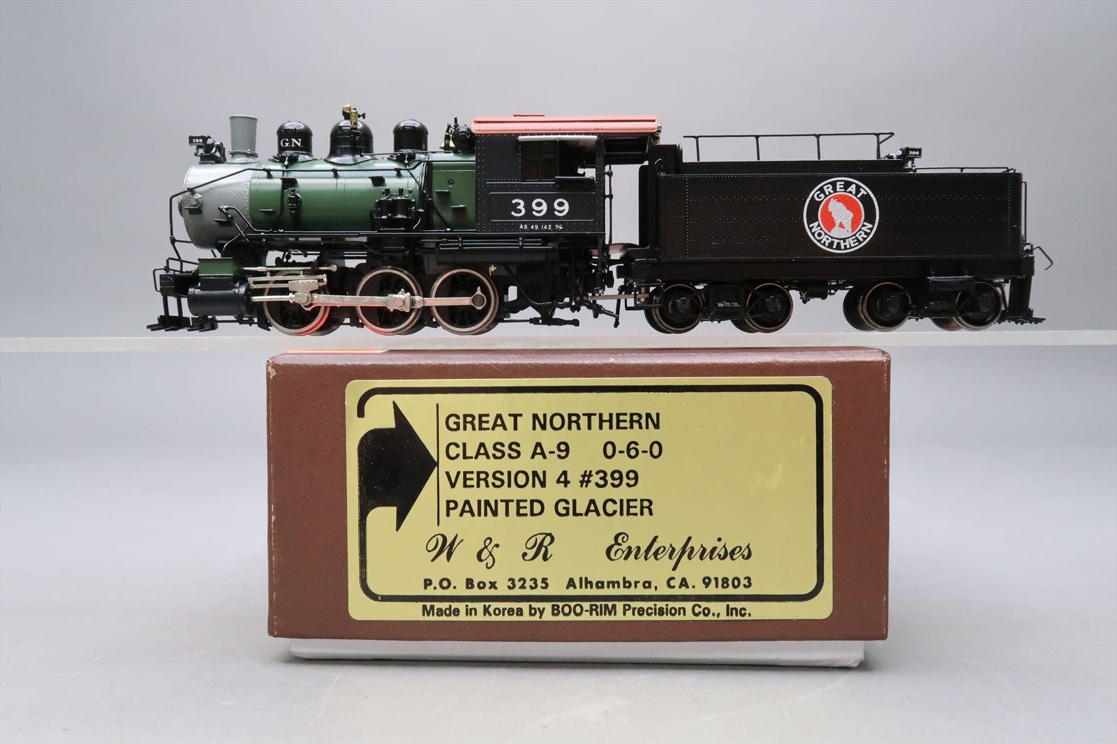 HO Brass Model - W&R Version 4 GN Great Northern A-9 0-6-0 Glacier Park ...