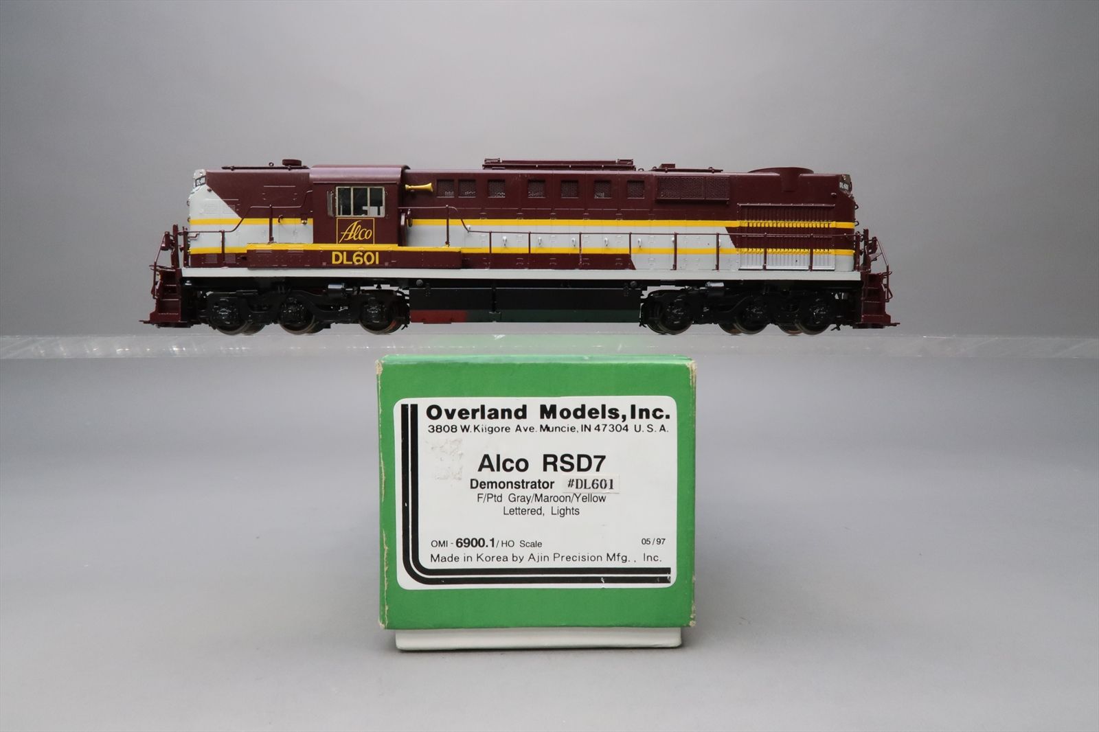 HO Brass Model - OMI 6900.1 ALCO RSD7 Demo Demonstrator Gray / Maroon ...