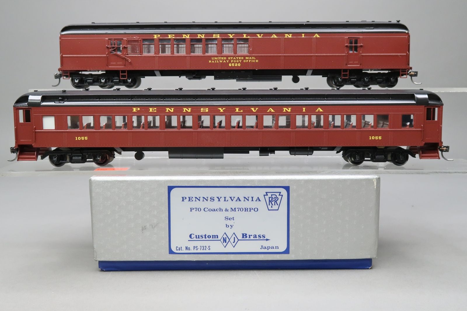 HO Brass Model - NJCB PS-732-S PRR Pennsylvania P70 Coach + M70 RPO ...