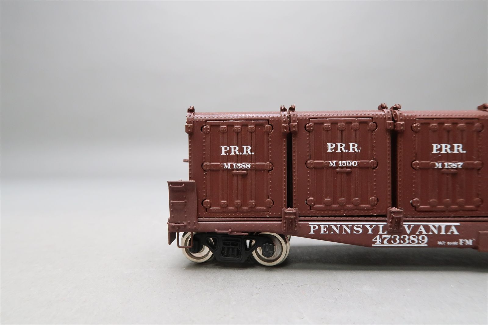 HO Brass Model - Railworks PRR Pennsylvania FM Container Car w/ 5 DD1A ...
