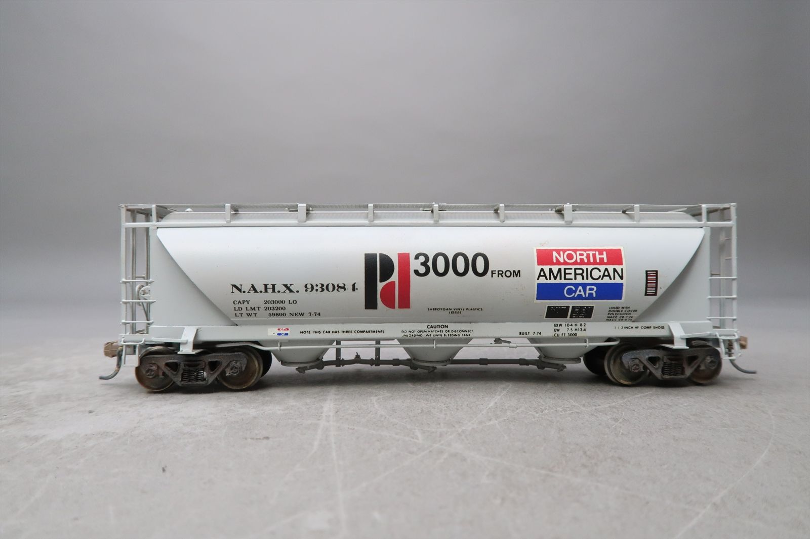 HO Brass Model - OMI 3001 NAHX Pd 3000 Covered Hopper #93084 - Custom ...