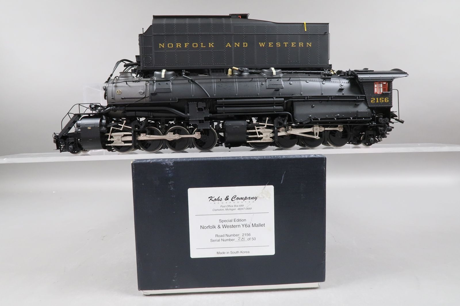 O 2-Rail Brass Model - Kohs & Co. N&W Norfolk & Western 2-8-8-2 Y6a ...