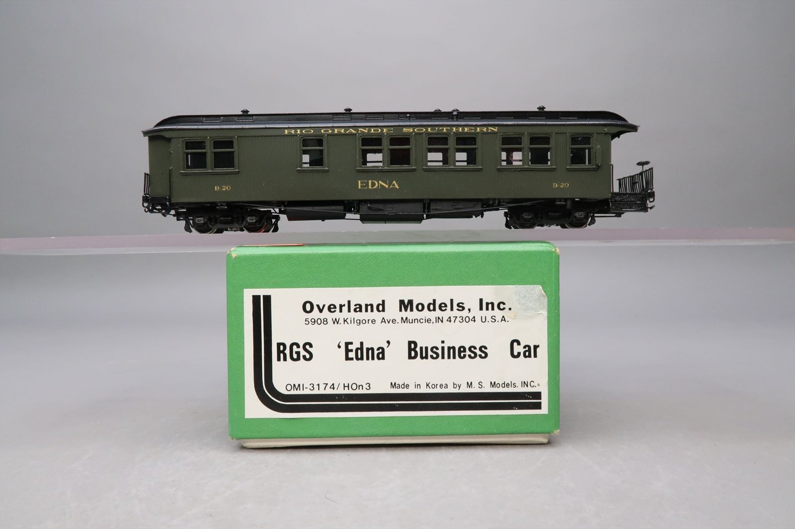 HOn3 Brass Model - OMI 3174 RGS Rio Grande Southern Business Car Edna # ...